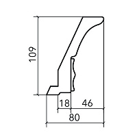 Карниз верхний, МДФ с накаткой из древесной пасты